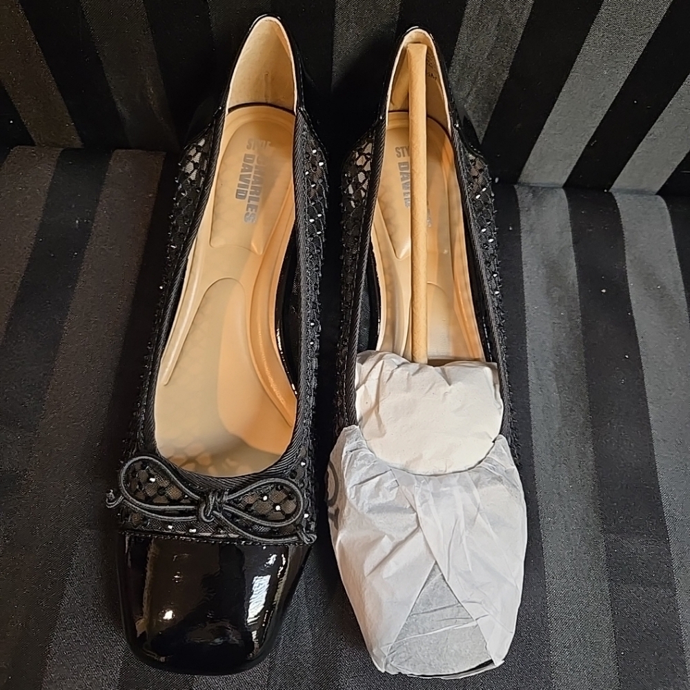 New Damaged Box Style Charles David Women's US 6.5 Zena Square Cap Toe Low Heel - Picture 4 of 14